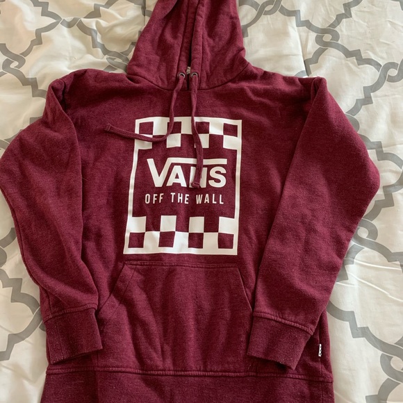maroon vans hoodie